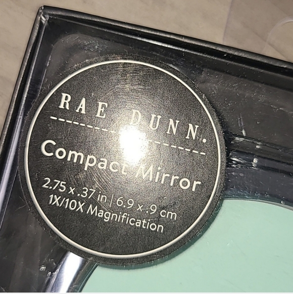 Rae Dunn Black Compact Mirror #MOMLIFE Makeup Essential - Picture 2 of 3